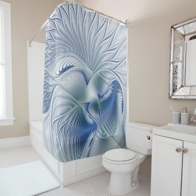 Dynamic Fantasy Abstract Blue Tones Fractal Art (In Situ)