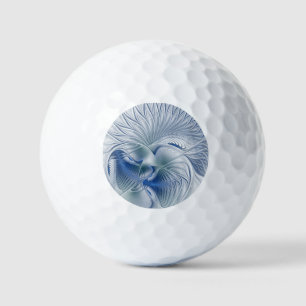 Dynamic Fantasy Abstract Blue Tones Fractal Art Golf Balls