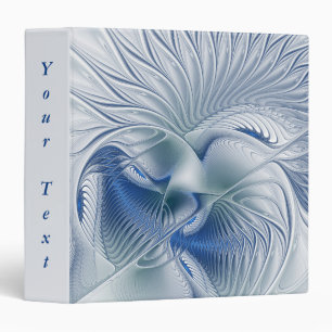 Dynamic Fantasy Abstract Blue Tones Fractal Text Binder