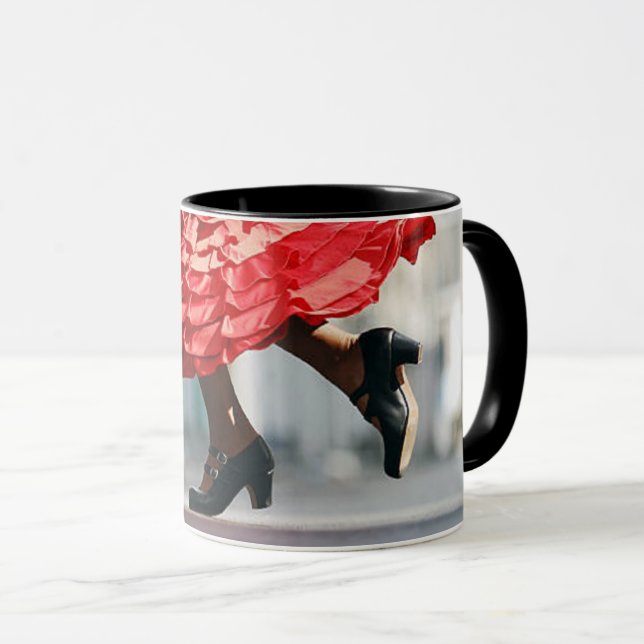 Dynamic Flamenco Shoes of Dancer Mug (Front Right)