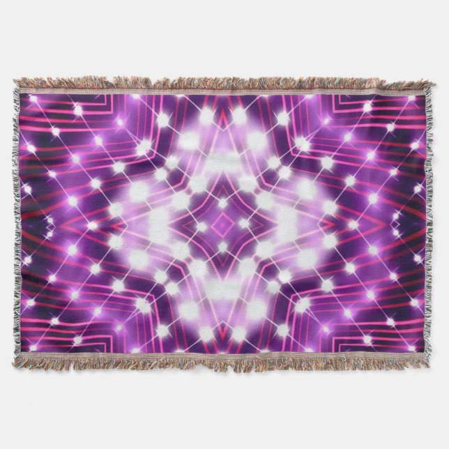 Dynamic Floodlights Background Texture Throw Blanket (Front)