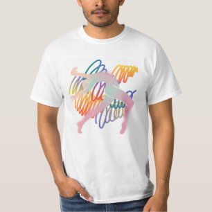 Dynamic Flow: Abstract Figure in Motion T-Shirt