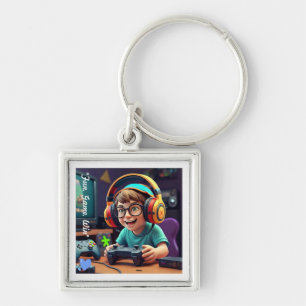 "Dynamic Gaming Cartoon" Keychain