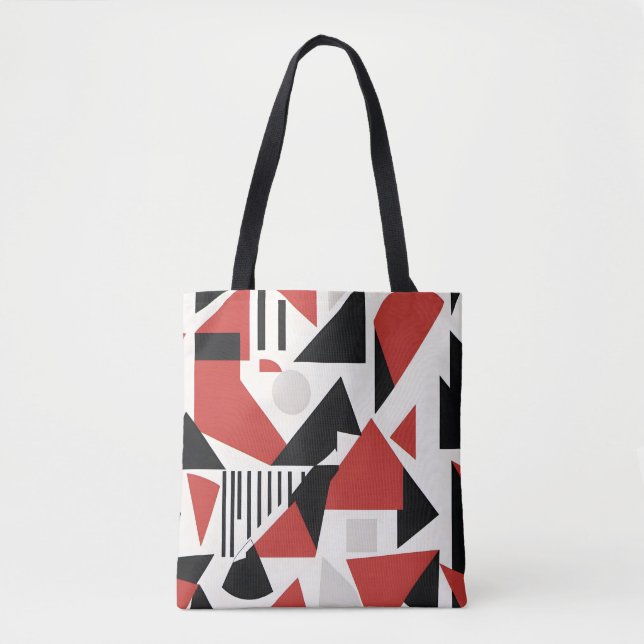 Dynamic Geometric Abstraction Tote Bag (Front)