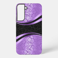 Dynamic geometric design in purple and black