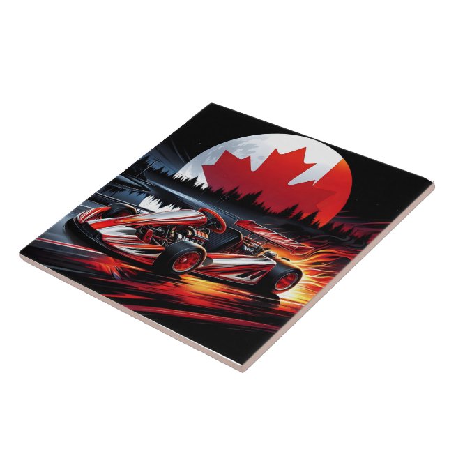 Dynamic go kart under a Canadian moonlight  Tile (Side)