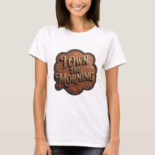 Dynamic Gold I OWN THE MORNING Shirt Design