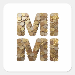 Dynamic Gold MINI Square Sticker