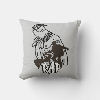 Dynamic hip-hop performer throw pillow