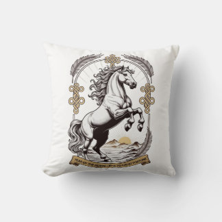 Dynamic Horse Emblem, Chinese New Year Gift Throw Pillow