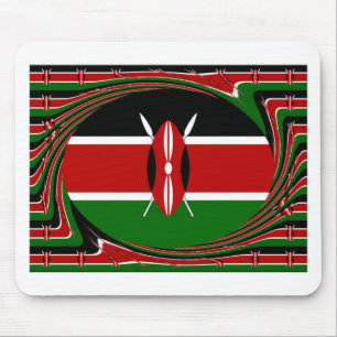Dynamic Kenyan Flag Vector: An Energetic Design Mouse Pad