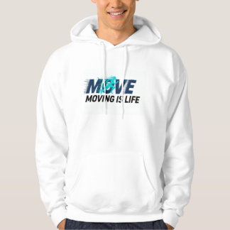 Dynamic logo with runner silhouette and text Move  Hoodie