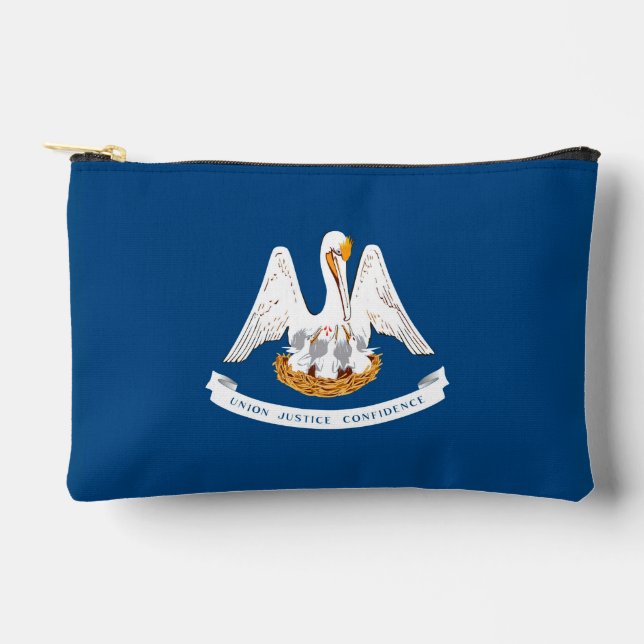 Dynamic Louisiana State Flag Graphic on a Accessory Pouch (Front)