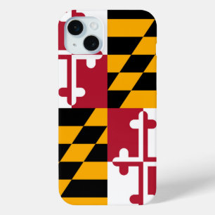 Dynamic Maryland State Flag Graphic on a iPhone 15 Mini Case