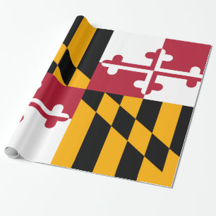 Dynamic Maryland State Flag Wrapping Paper