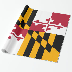 Dynamic Maryland State Flag Wrapping Paper