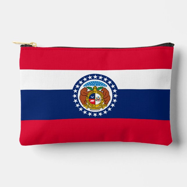 Dynamic Missouri State Flag Graphic on a Accessory Pouch (Front)