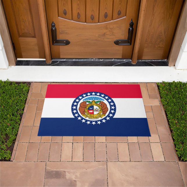 Dynamic Missouri State Flag Graphic on a Doormat (Outdoor)