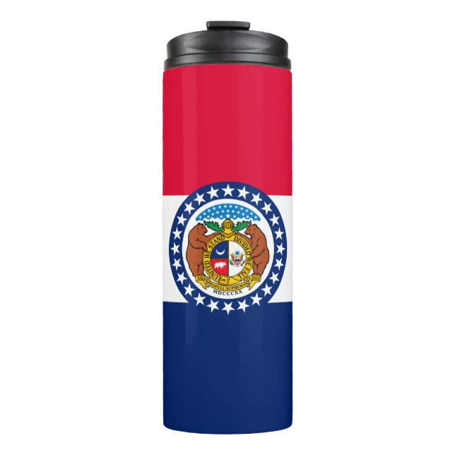 Dynamic Missouri State Flag Graphic on a Thermal Tumbler (Front)