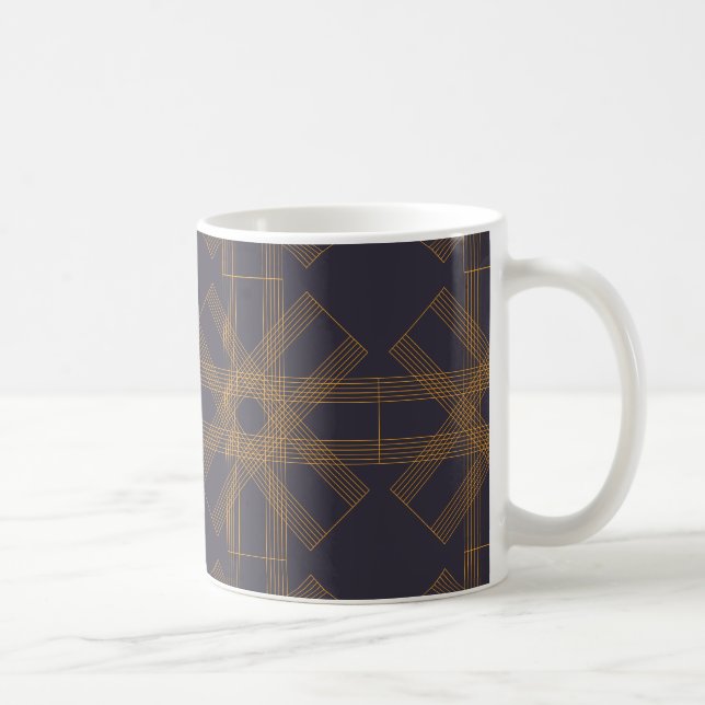 Dynamic, modern, cool, abstract line pattern art coffee mug (Right)