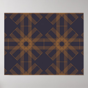 Dynamic, modern, cool, abstract line pattern art poster