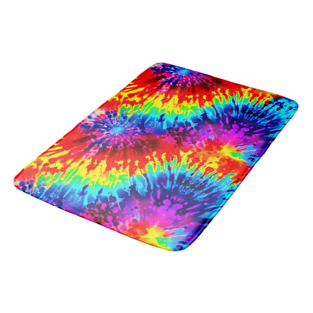 DYNAMIC MODERN DESIGN TIE-DYE  BATH MAT (Angled)