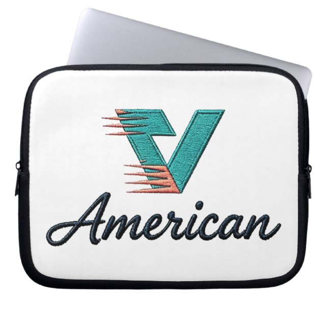 Dynamic Motion Modern Emblem Design Laptop Sleeve (Front)