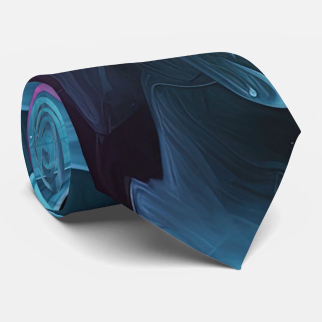 Dynamic Multicolor Smoke Design Neck Tie (Rolled)