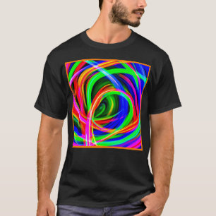Dynamic Neon Abstract Hues T-Shirt
