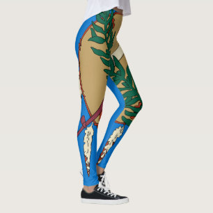 Dynamic Oklahoma State Flag Graphic on a Leggings