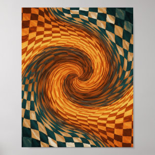 Dynamic Optical Illusion Art  Poster