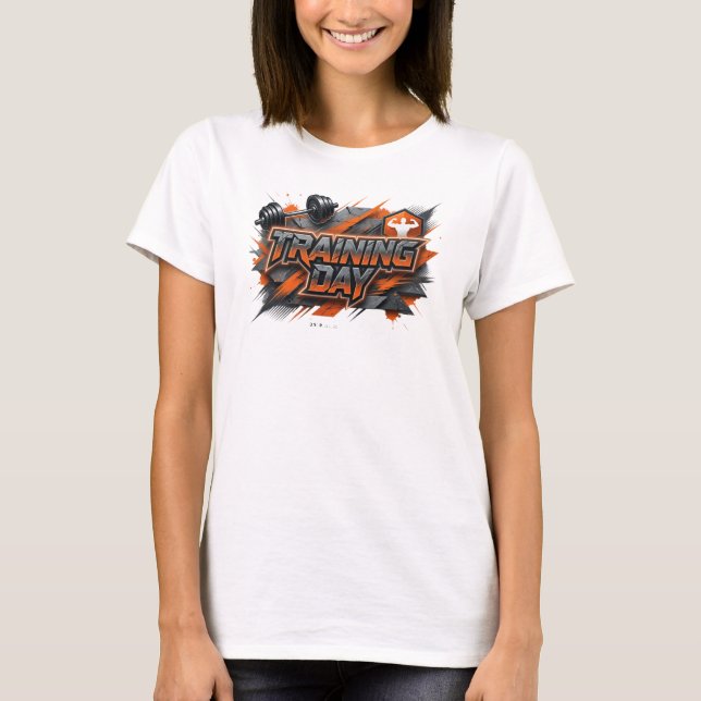 Dynamic Pink TRAINING DAY Shirt Design (Front)