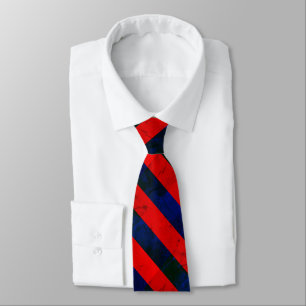Dynamic Red Blue Striped  Tie