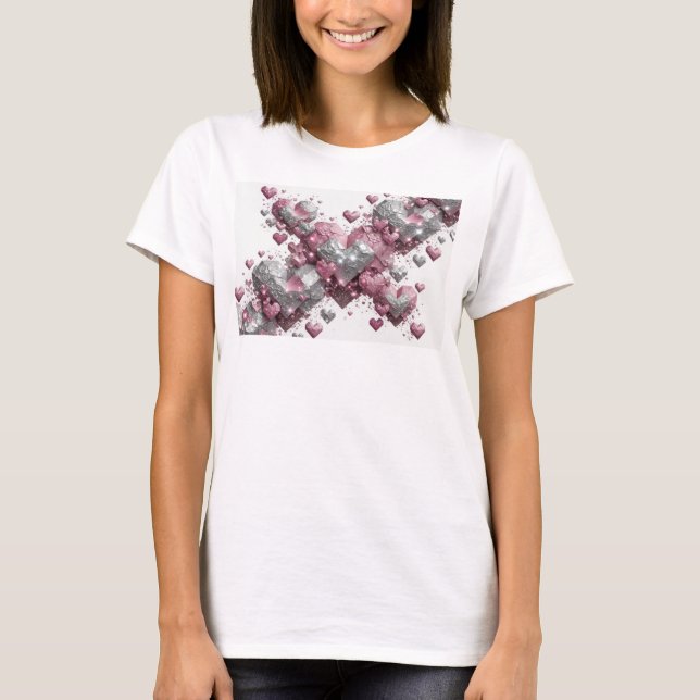 Dynamic Red LOVE IS IN THE AIR Slogan Tee (Front)