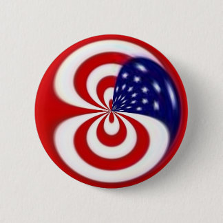 Dynamic Red White and Blue 2 Inch Round Button