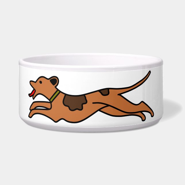 Dynamic Running Dog Bowl –Motion Vector Art Design (Front)