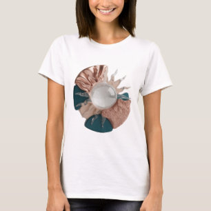 Dynamic Silver ABSTRACT ART Artistic Motif T-Shirt