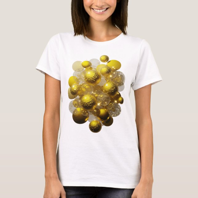 Dynamic Silver GOLDEN GLITTERING BALLS OF LIGHT T-Shirt (Front)