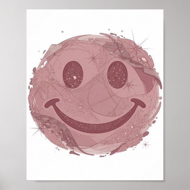 Dynamic Silver HAPPY FACE Print (Front)