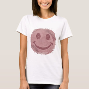Dynamic Silver HAPPY FACE Print T-Shirt