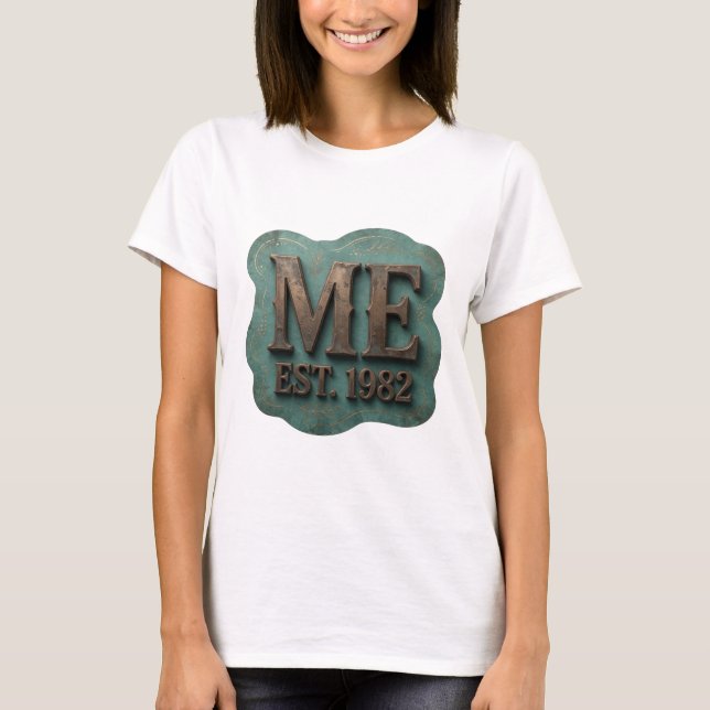 Dynamic Silver ME EST 1982 Design T-Shirt (Front)