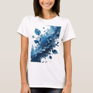Dynamic Silver WATER LILIES 3D Text Art T-Shirt