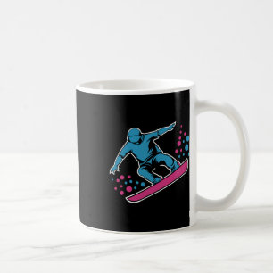 Dynamic Snowboarder Abstract Art Winter Sports 4 Coffee Mug