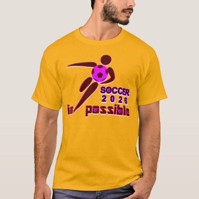 Dynamic Soccer 2026 Silhouette Design T-Shirt (Front)