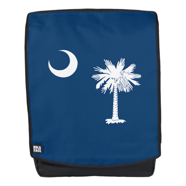 Dynamic South Carolina State Flag Graphic on a Backpack (Front)