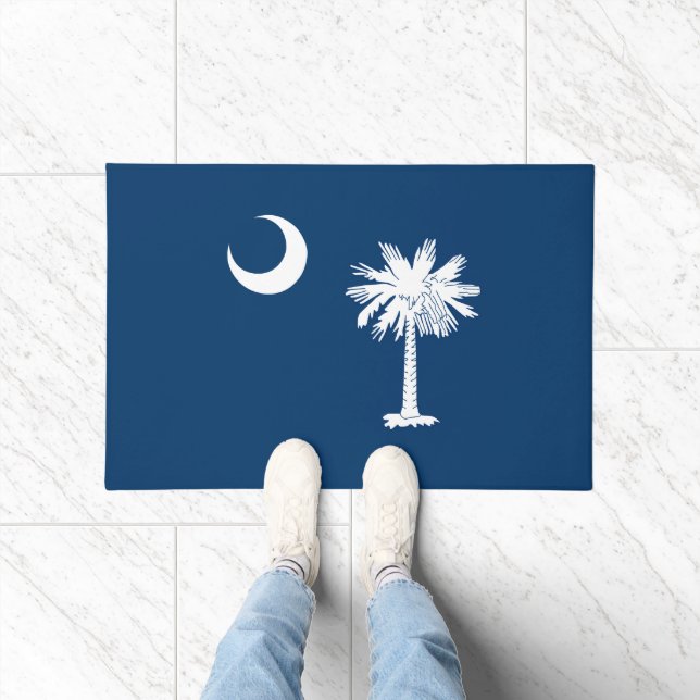 Dynamic South Carolina State Flag Graphic on a Doormat (Indoor)