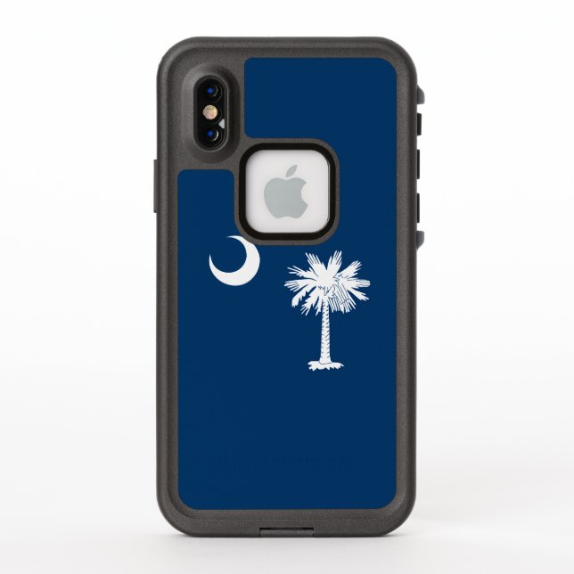 Dynamic South Carolina State Flag Graphic on a LifeProof iPhone Case (Back)