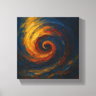 Dynamic Spiral Vortex - Abstract Energy Canvas Print