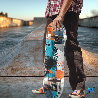 Dynamic Splatter - Live to Ride Abstract Skateboard