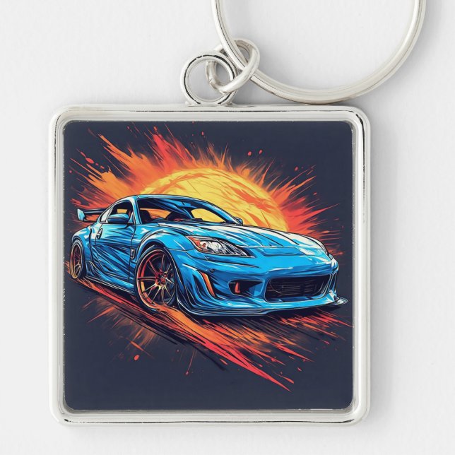 Dynamic Sports Car Keychain (Front)